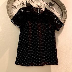 🐝 Michael Kors polka dot eyelet shirt